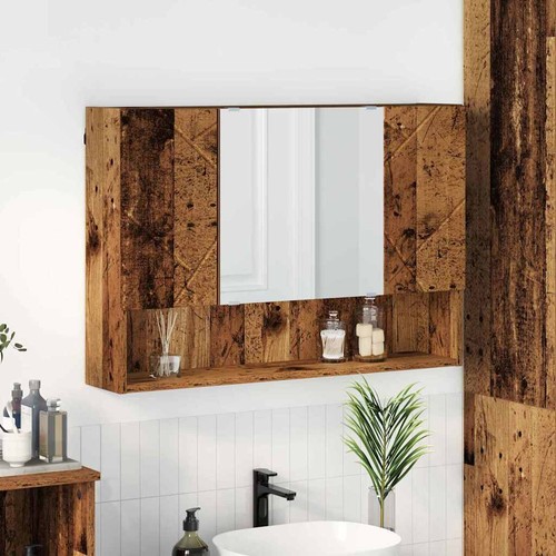 Vidaxl spiegelschrank mit tür - spiegelschrank,