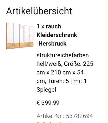 Rauch hersbruck kleiderschrank - rauch,