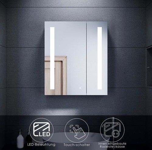 Spiegelschrank mit led - mit,