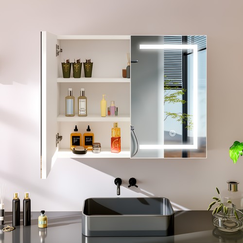 Spiegelschrank bad mit led - spiegelschrank,