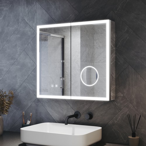 Led spiegelschrank 65x60cm - led,