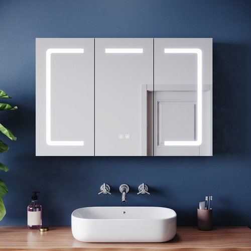 Spiegelschrank 90x60cm mit led - 90x60cm,
