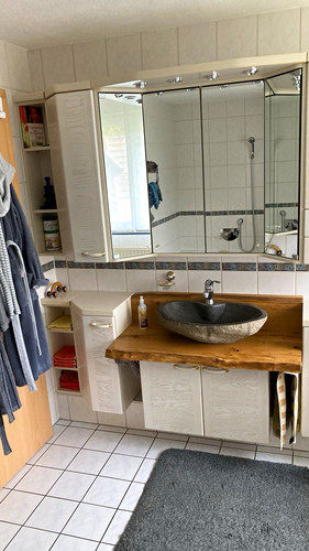 Badmöbelset tlg weiß braun - badmöbelset, 4-tlg
